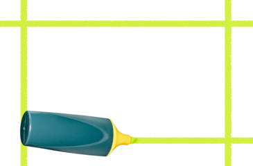 A felt-tip pen draws a frame with ink