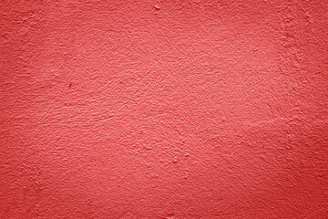 Red color paint concrete wall for texture