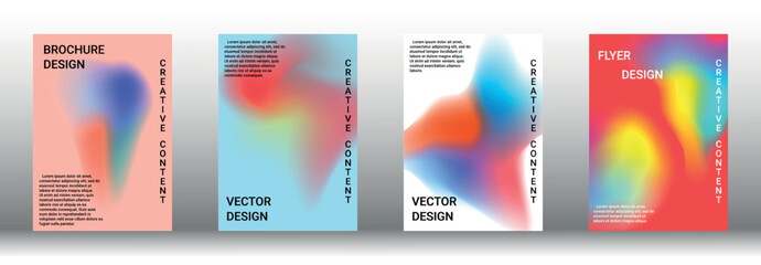 Artistic covers design. Creative fluid colors backgrounds. Set of abstract covers