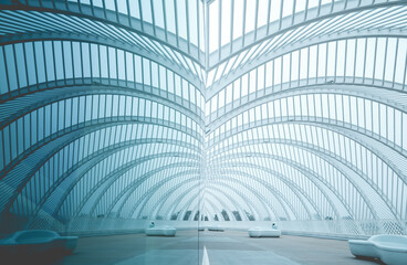 Fototapeta premium abstract architecture background with blue lines