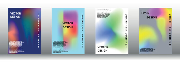 Fototapeta premium Artistic covers design. Creative fluid colors backgrounds. Set of abstract covers