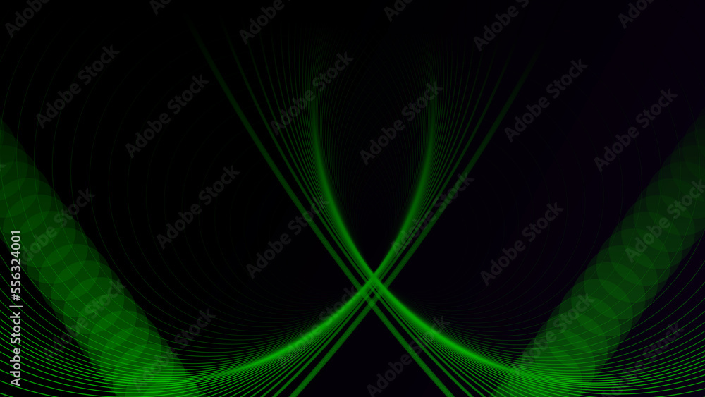 Poster absorption tunnel on a black background. hypnotic abstract illusion. abstract 3d portal. 3d renderin