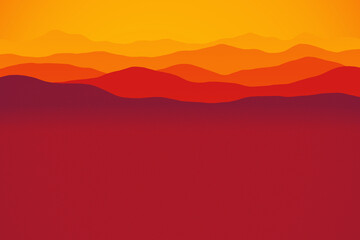 Abstract mountain background illustration. Sunrise and sunset in mountains