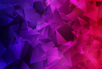 Fototapeta premium Dark Purple, Pink vector polygonal template.