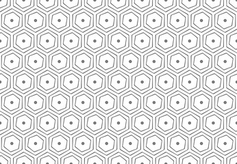 Abstract Seamless Geometric Hexagons Pattern.