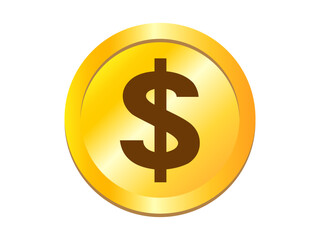 ドルマークコインのベクターイラスト素材