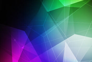 Obraz premium Dark Multicolor vector layout with lines, triangles.