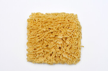 dry chinese instant noodles isolated object on white background