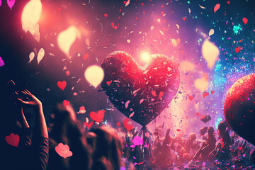 valentine's day party . sketch art for artist creativity and inspiration. generative AI