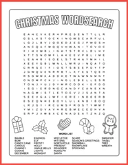 Fotobehang Holiday word search puzzle, Christmas word puzzle. Christmas activity. Fun activities for kids. © DeepPurple