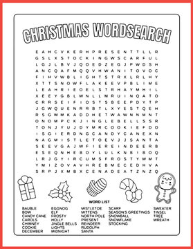 Holiday Word Search Puzzle, Christmas Word Puzzle. Christmas Activity. Fun Activities For Kids.