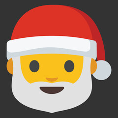 Obraz na płótnie Canvas Santa Claus vector icon. Isolated Ded Moroz Christmas New Year sign character emoji design.