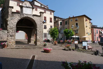 Tuinposter Il centro storico di Pignone in provincia di La Spezia, Liguria, Italia. © Fabio Caironi