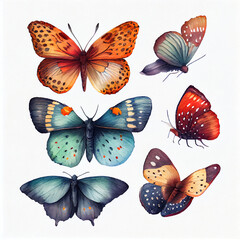 Generative AI: Watercolor butterflies