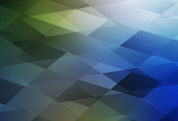 Dark Blue, Green vector background with rectangles.