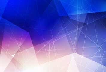 Light Blue, Yellow vector background with triangles.