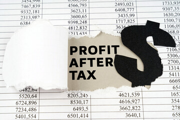 In the middle of the document with financial statements, there is a hole with the inscription -...