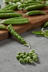 green bean of vegetables pod of sweet peas fresh organic. Healthy food, vegan and vegan food, raw food and super detox, bean protein.