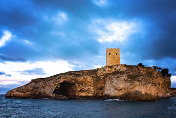 Şile castle, castle in the middle of the sea, old building, historical castle, symbol of the city, sile castle
