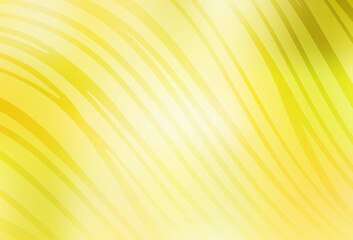 Obraz premium Light Yellow vector background with curved lines.