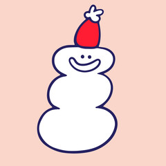 snowman character in cartoon style