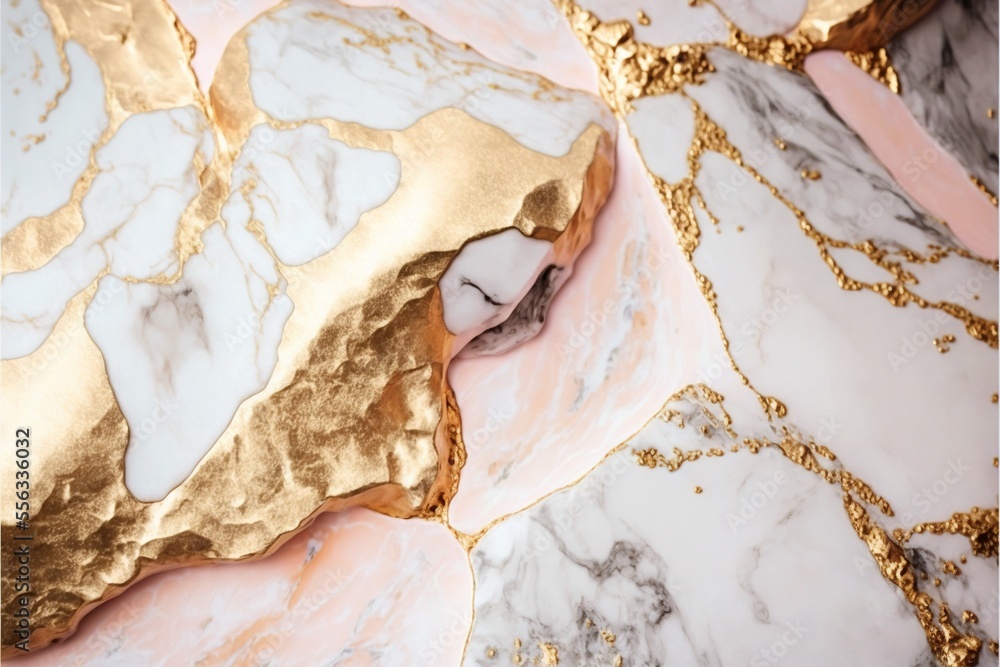 Aufkleber a close up of a marble table with gold leaf accents on it's edges and a marble pattern on the top. g