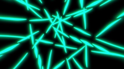 Neon glowing lines abstract futuristic background. Geometric neon glow, colorful laser rays.