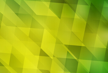 Light Green, Yellow vector background in polygonal style.