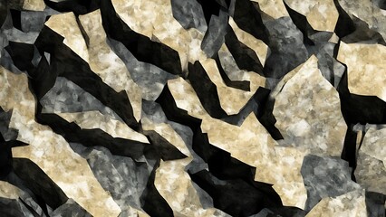 Pebbles, stones. Broken stone background. Illustration