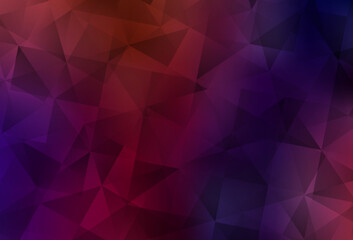 Dark Blue, Red vector triangle mosaic template.