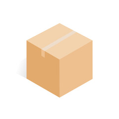 cardboard box isolated on white