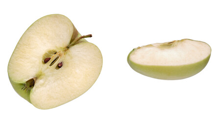 green apple isolated on white
