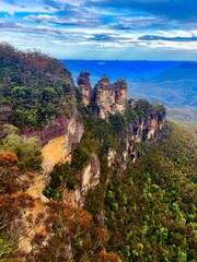 Fototapeta na wymiar Ausblick auf die Three Sisters in Australien