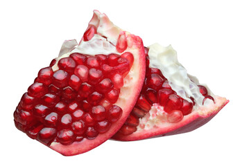 pomegranate isolated on white