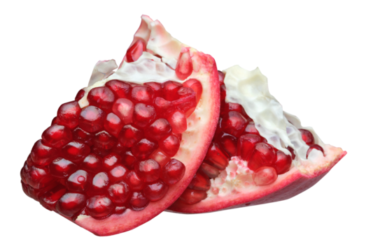 pomegranate isolated on white