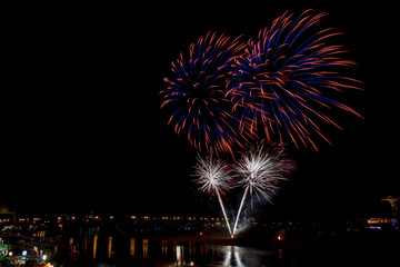fireworks over the river