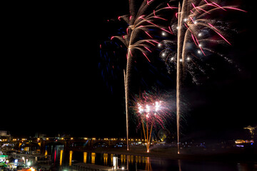fireworks over the river