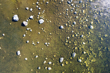 Natural patterns on Baltic Sea coastline in Estonia