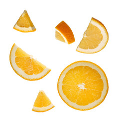 set of orange slices