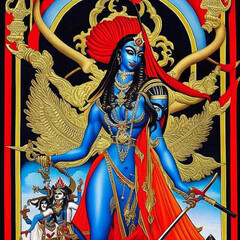 Kali the Goddess of Death - obrazy, fototapety, plakaty
