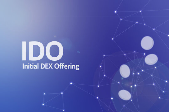Title image of the word IDO (Initial DEX Offering). It is a Web3 related term.