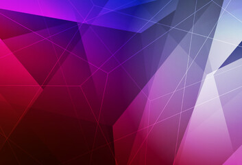 Dark Blue, Red vector background with triangles.