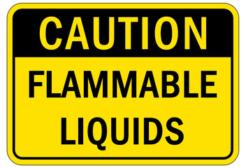 Obraz premium Fire hazard, flammable liquid sign and label 