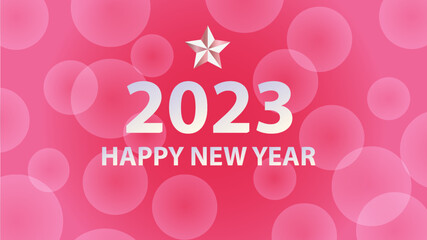 happy new year 2023 cover with modern abstract design and background in retro style. new year greeting card banner for 2023 . Colorful Vector illustration. 