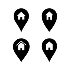 Address icon vector for web and mobile app. home location sign and symbol. pinpoint