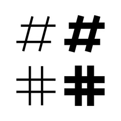 Obraz premium Hashtag icon vector for web and mobile app. hashtag sign and symbol