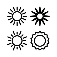 Sun icon vector for web and mobile app. Brightness sign and symbol.