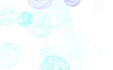 Light Pink, Blue vector elegant background with roses.