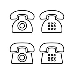 Telephone icon vector for web and mobile app. phone sign and symbol