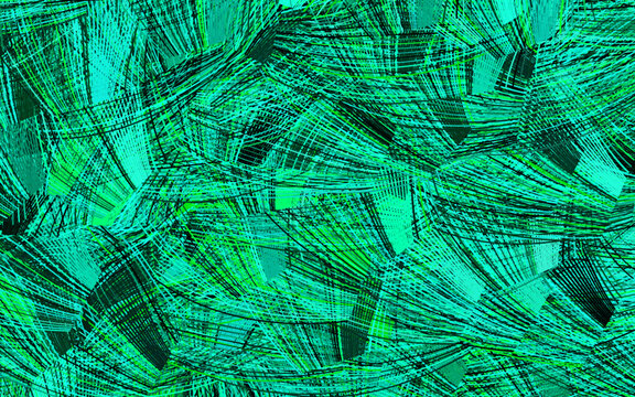 Light Green vector backdrop with memphis shapes.